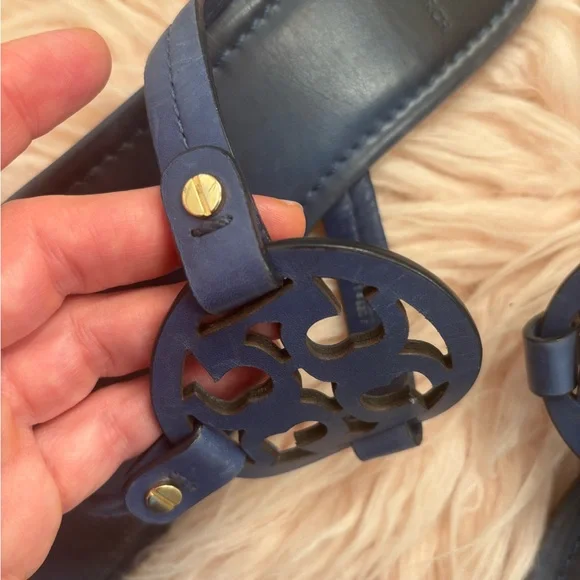 Tory Burch Dark Blue Miller Sandals size 8 - Picture 6 of 6